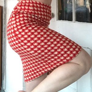 Vintage 1960s Houndstooth Skirt